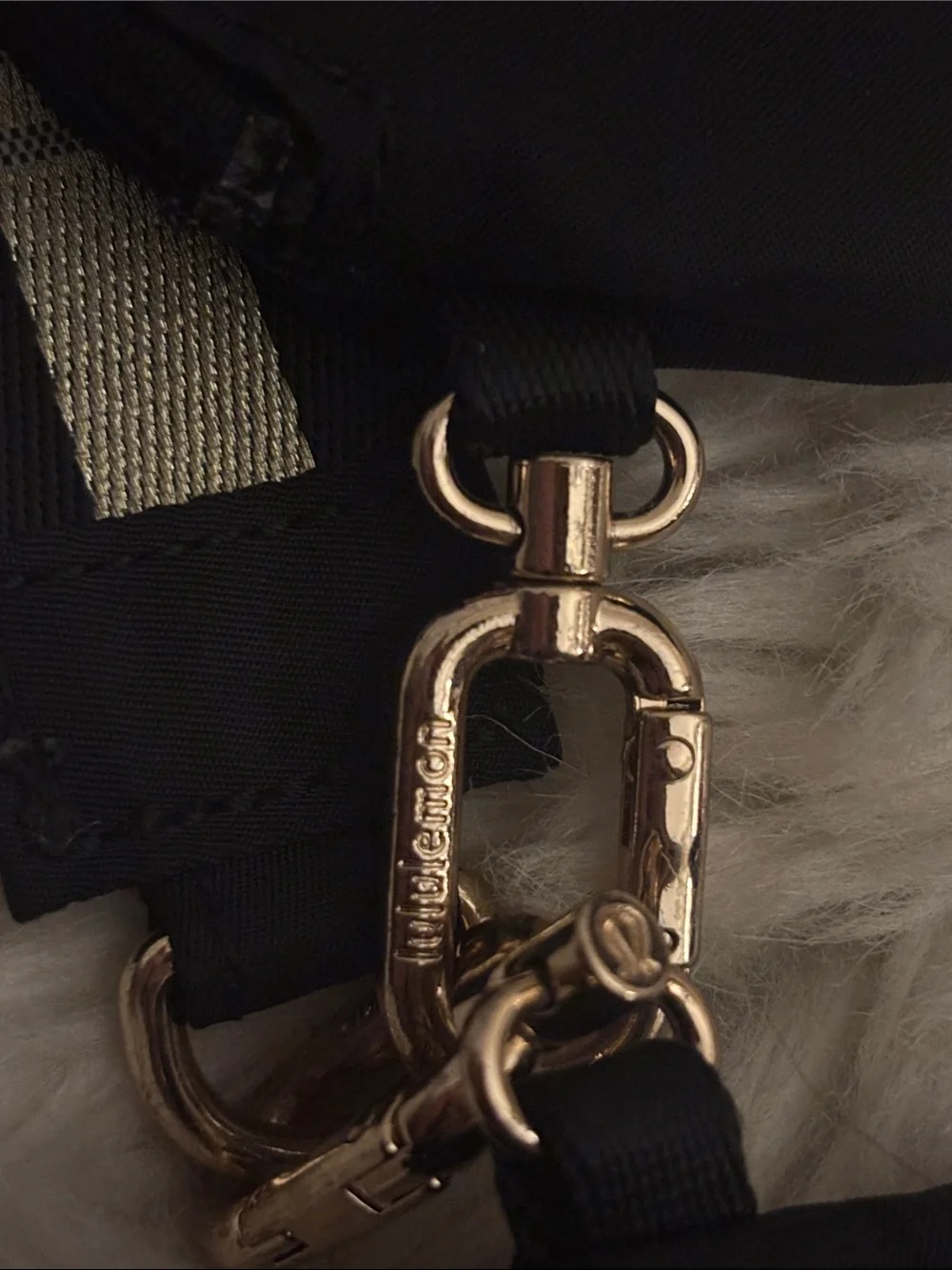 lululemon athletica Black and Gold Key & Card Holder Wristlet
